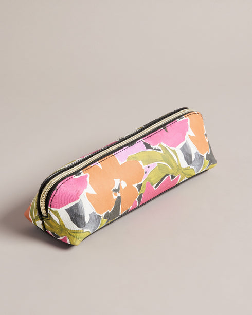 MAGNOLH-Gifts-It's all in the details:The shell of this product is made with 52% recycled polyurethane. Using recycled polyurethane helps divert plastic waste from ending in landfills and helps us to reduce our dependancy on virgin materials. Pencil case Faux leather Floral print Zip fastening Embossed logo- Ted Baker Romania